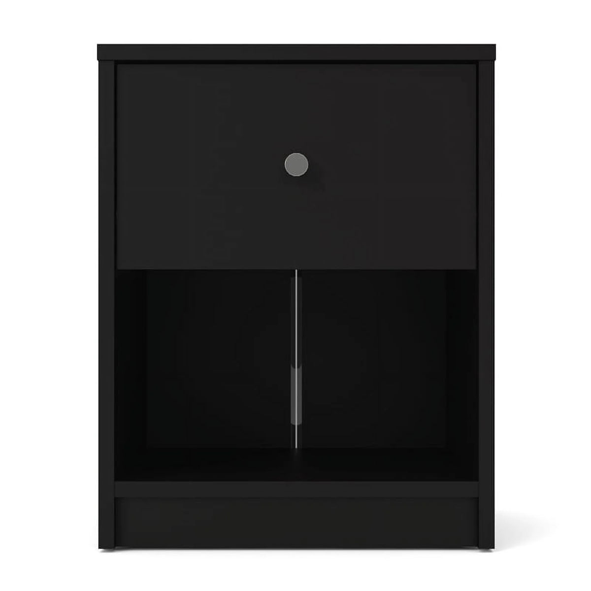 Black Engineered Wood 3 Drawer Chest 6 Drawer Dresser & Nightstand M87528