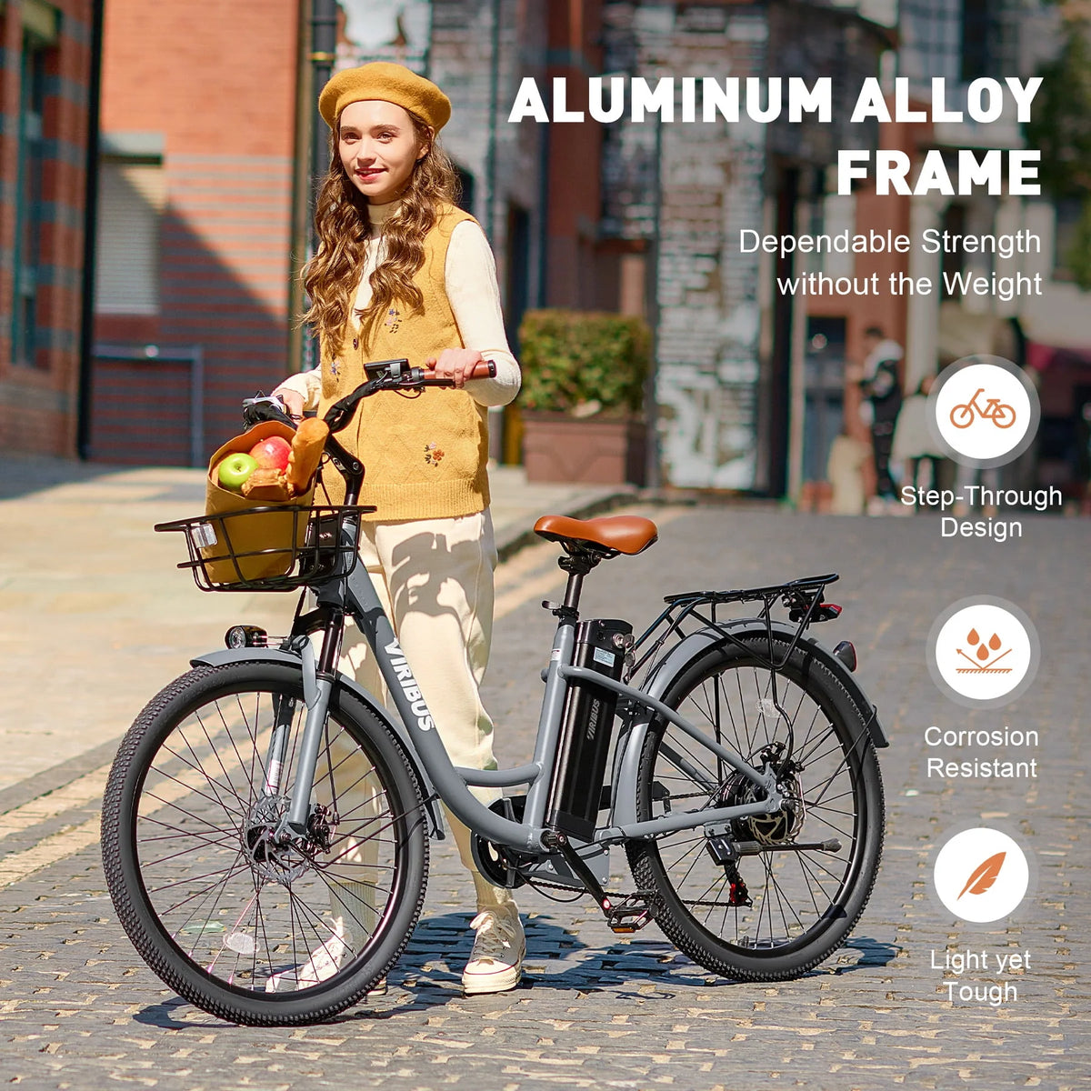 Electric Bike 7 Speed 20mph Black S53857