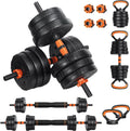 Adjustable 4 In 1 Dumbbell Set, 22/44/66/88Lbs Non-Slip K279