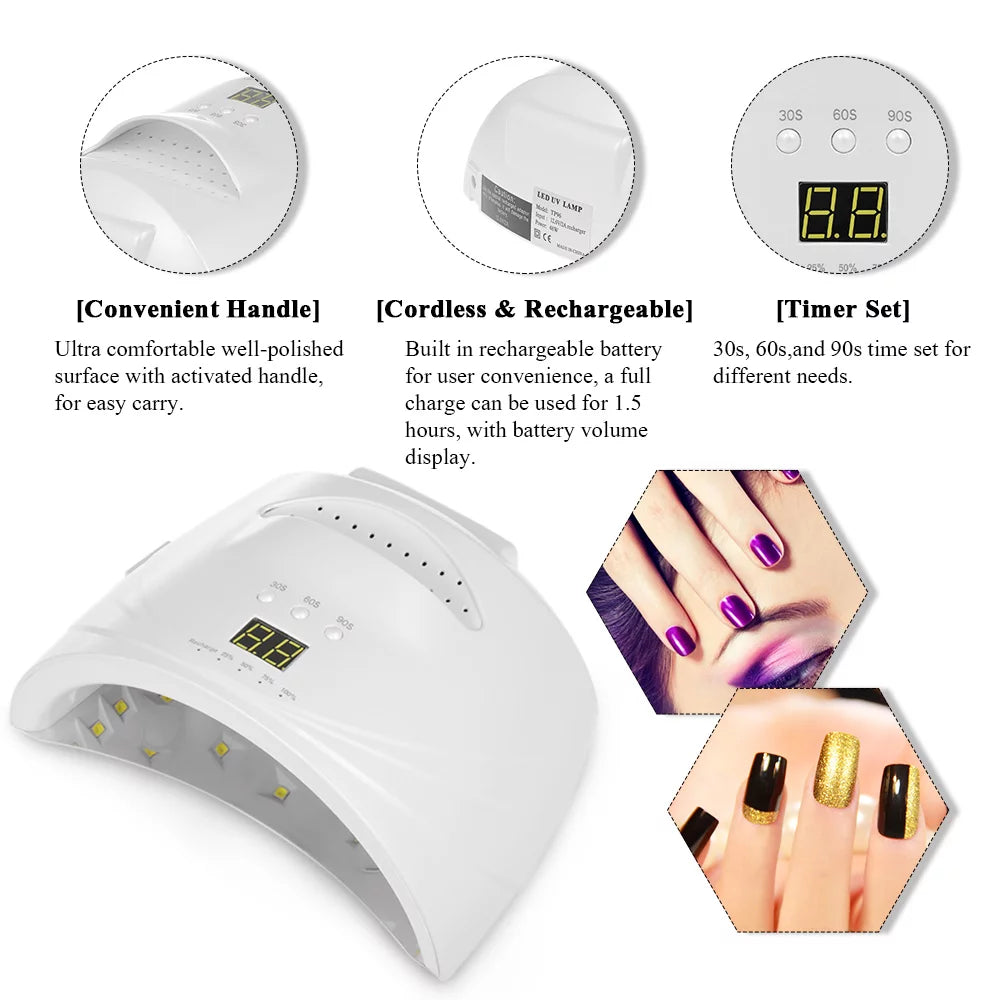 48W Cordless LED UV Nail Lamp V162587