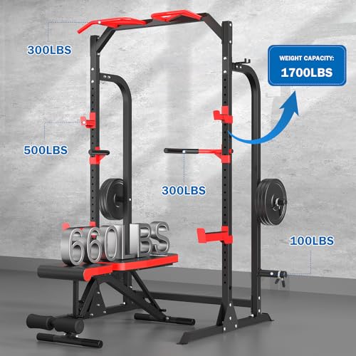 Power Cage Squat Rack with Bench L276913