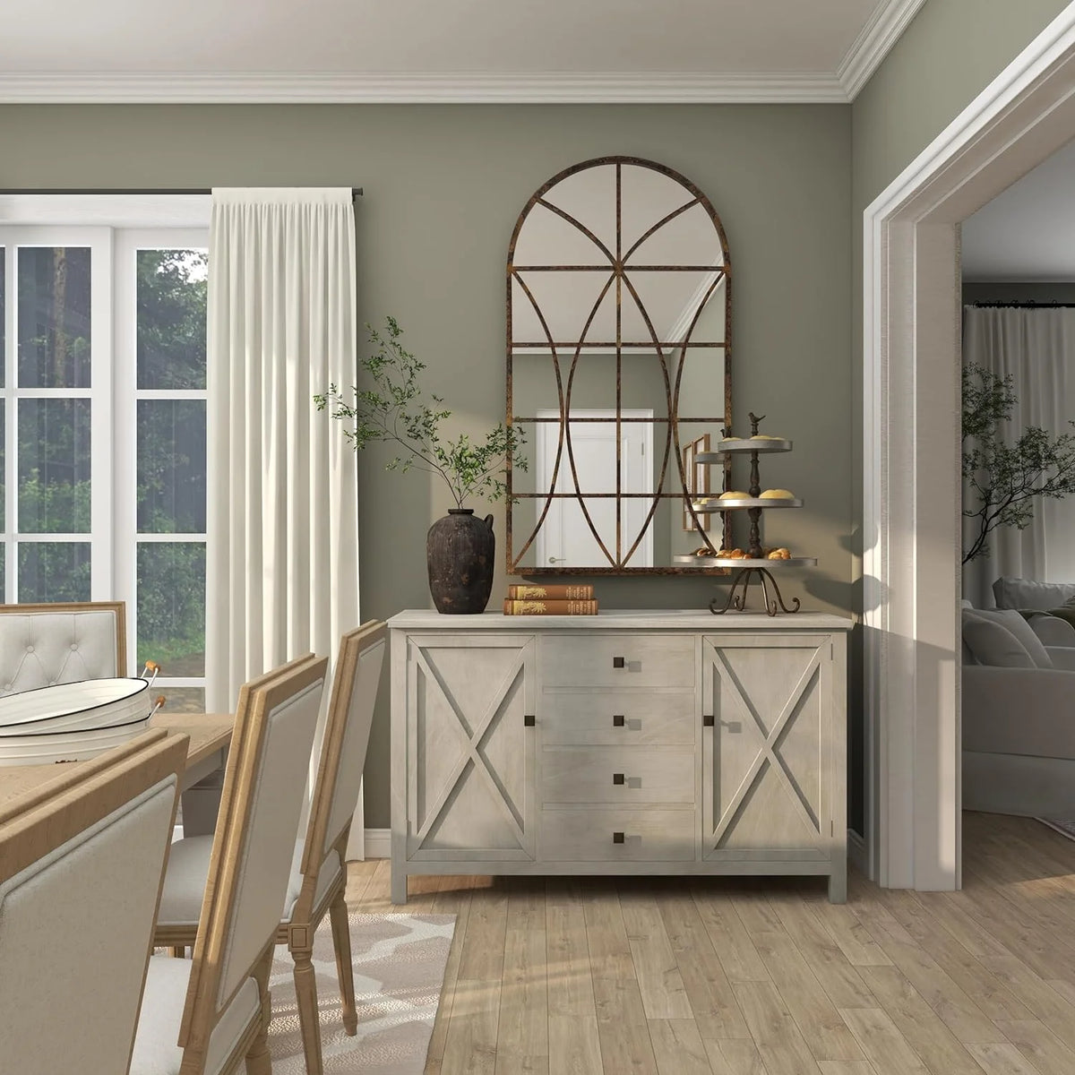 Glass Arched Wall Mirror F257