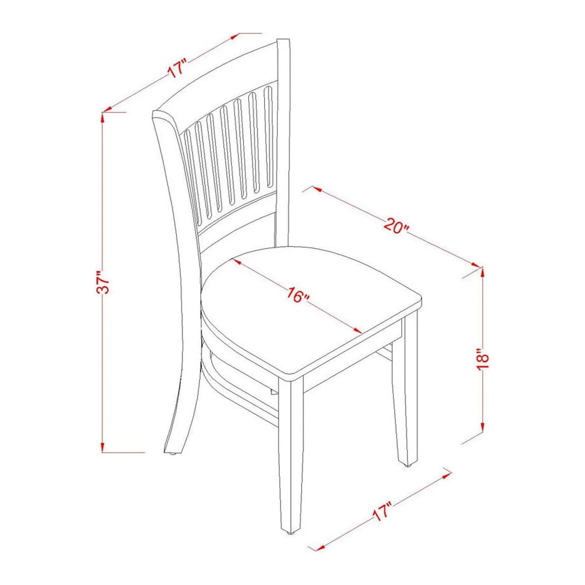 5-Piece Wood Dining Table Set with 4 Chairs D809302