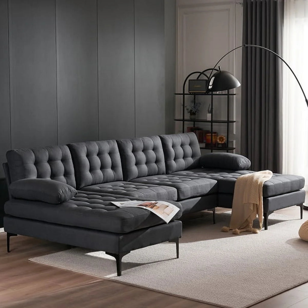 U-shaped Sectional Sofa Dark Gray X958