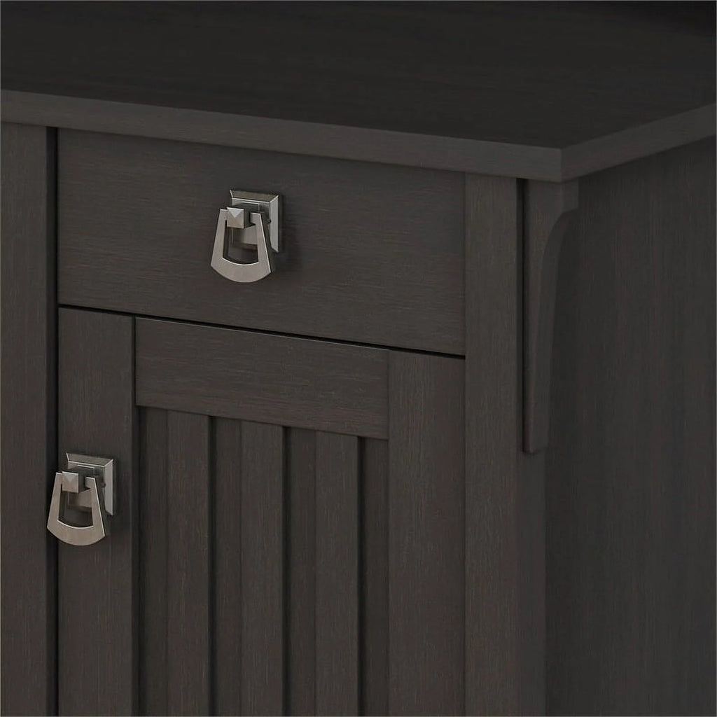 60" Wood L Shaped Desk with Hutch T8244
