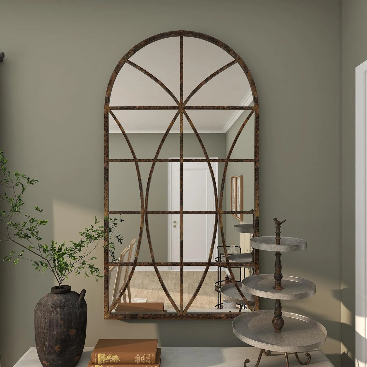 Glass Arched Wall Mirror F257