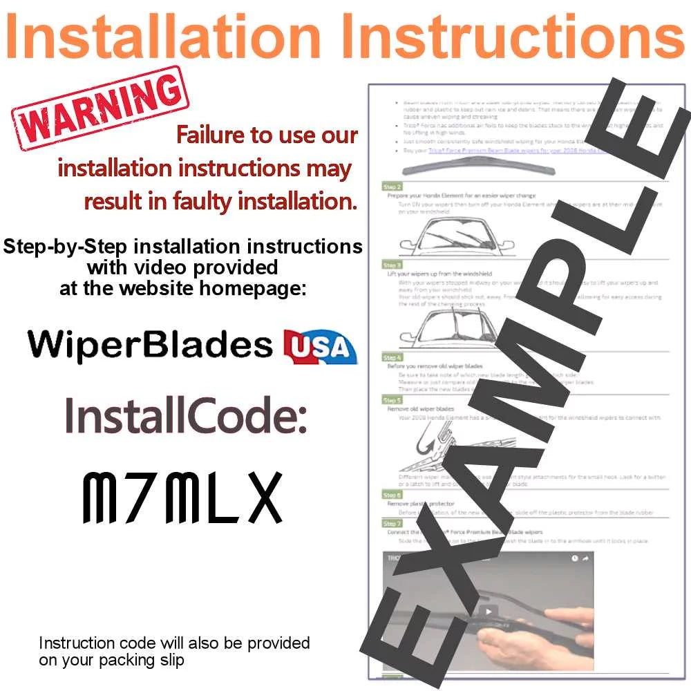 Toyota Yaris Beam Wiper Blades Set of 2 X384