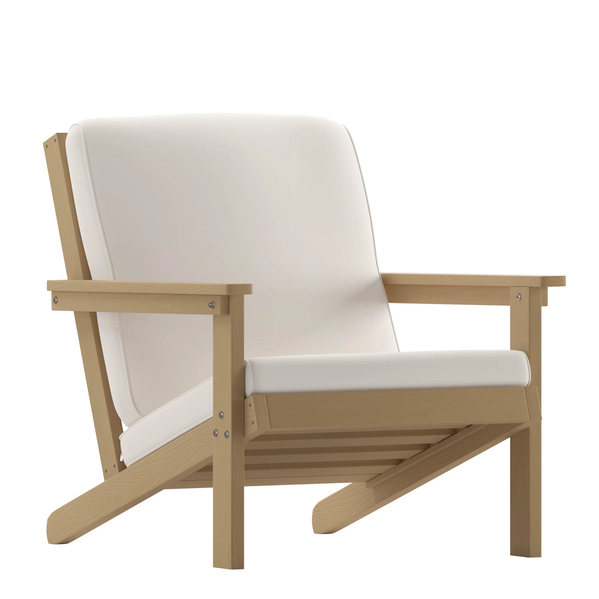 All-Weather Poly Resin Adirondack Chair with Cushions K416657