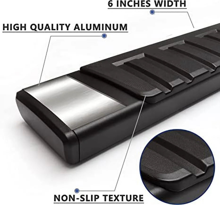 6-Inch Aluminum Running Boards Side Steps Nerf Bars O449