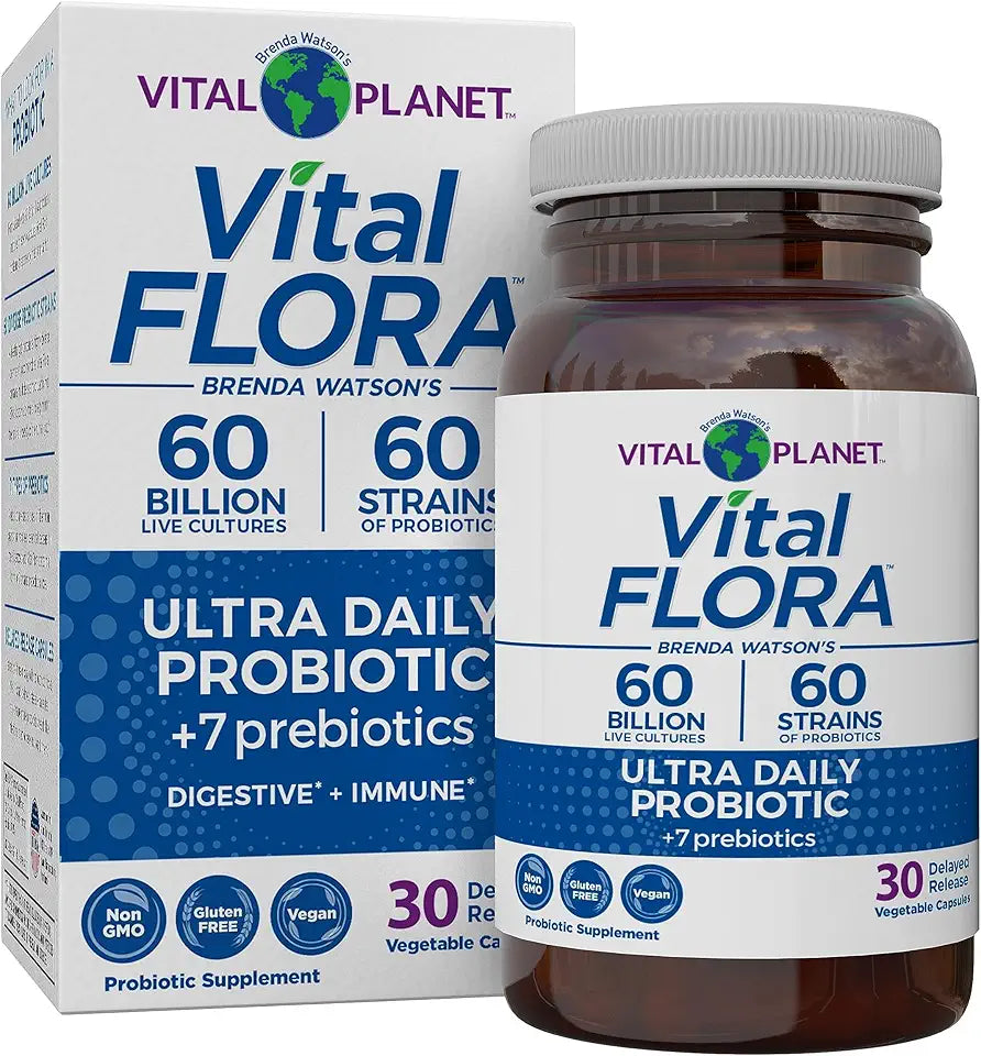 Daily Probiotic 60 Billion CFU Organic Prebiotics 30 Capsules Y78050