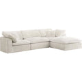 Cream Velvet Modular Sectional W259241