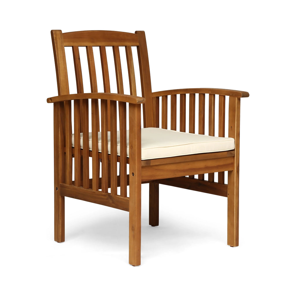 Acacia Wood 3 Piece Bistro Set with Cushion R471