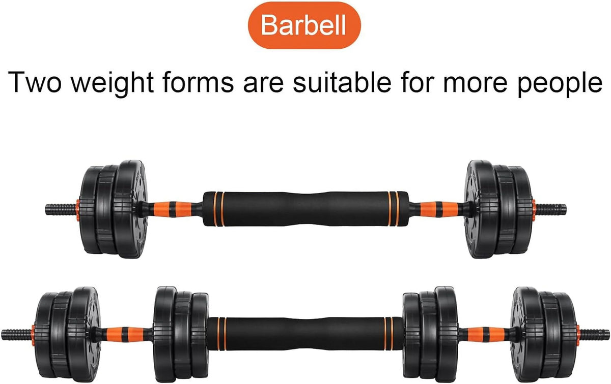 Adjustable 4 In 1 Dumbbell Set, 22/44/66/88Lbs Non-Slip K279