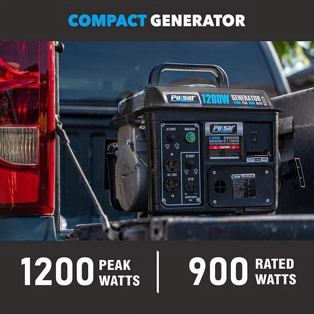 Portable Gas-Powered Generator with Carrying Handle, 1200W, Black/Gray C704531