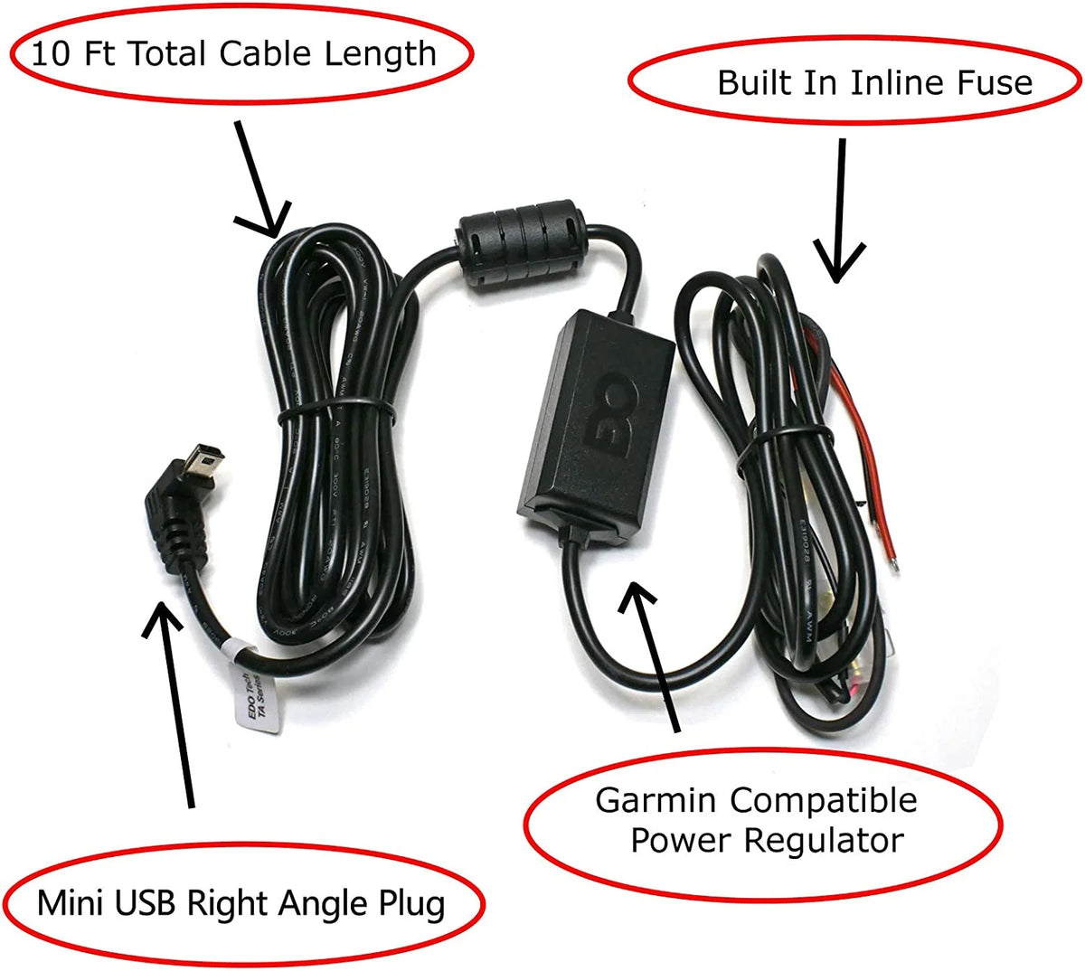 Car Charger Power Cord Hardwire Kit L95723