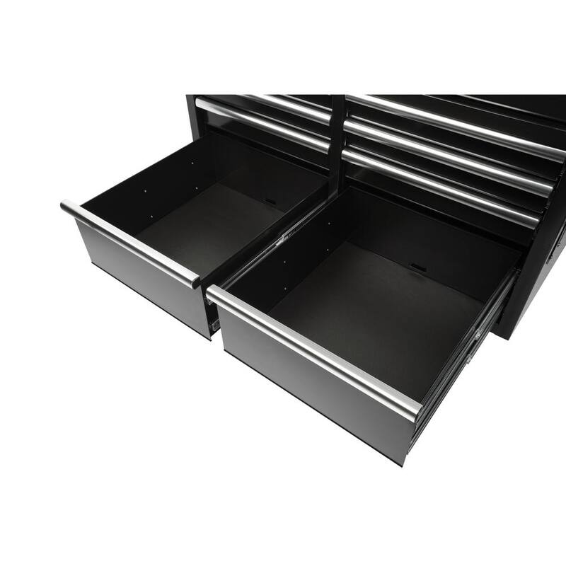 Black Mobile Workbench Cabinet with Extension Table U2166