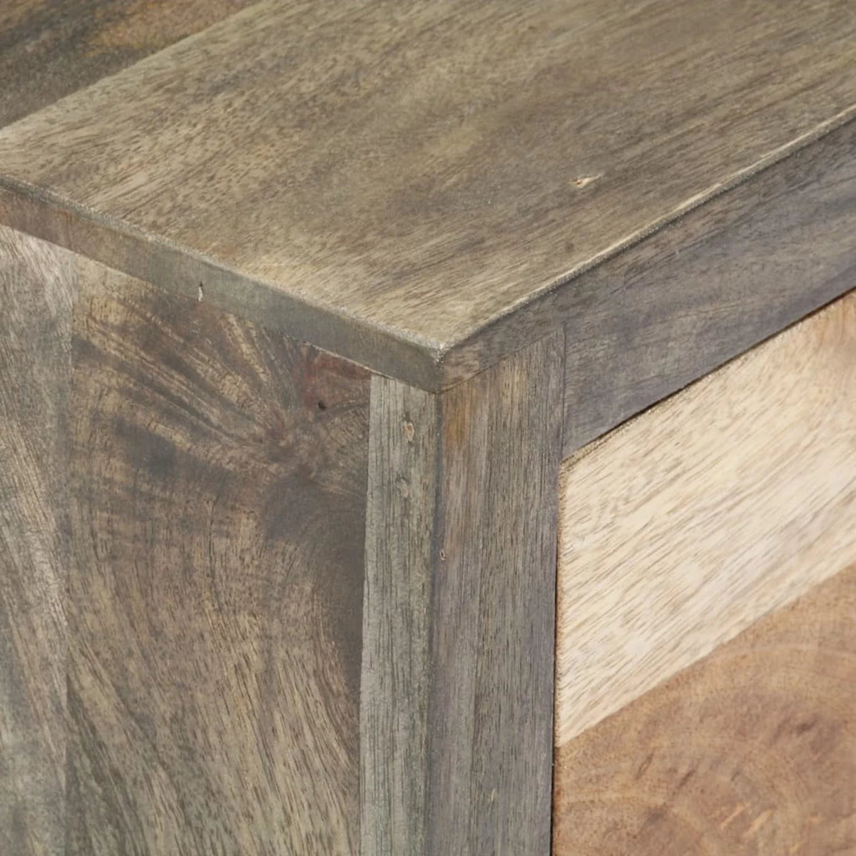 Mango Wood Side Cabinet with Door and 3 Storage Drawers Y632