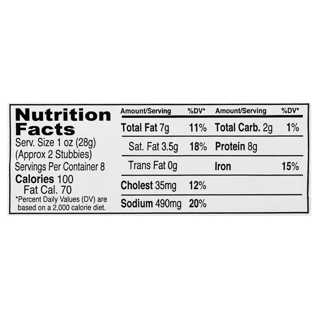 8 oz Original Flavor Beef Stick Stubbies Pack of 12 S334569