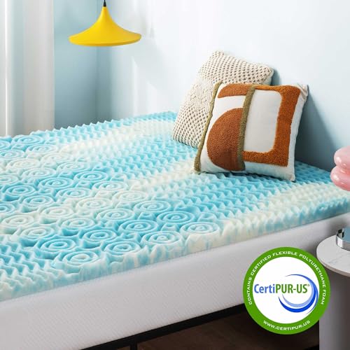 2 Inch Gel Foam Mattress Topper, Twin XL E351331
