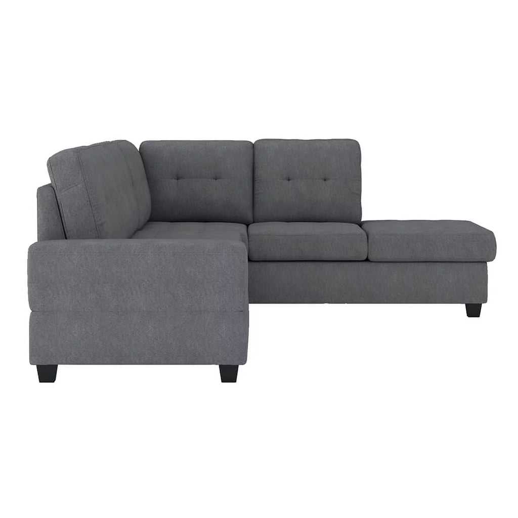Dark Gray Microfiber Sectional Sofa U198684