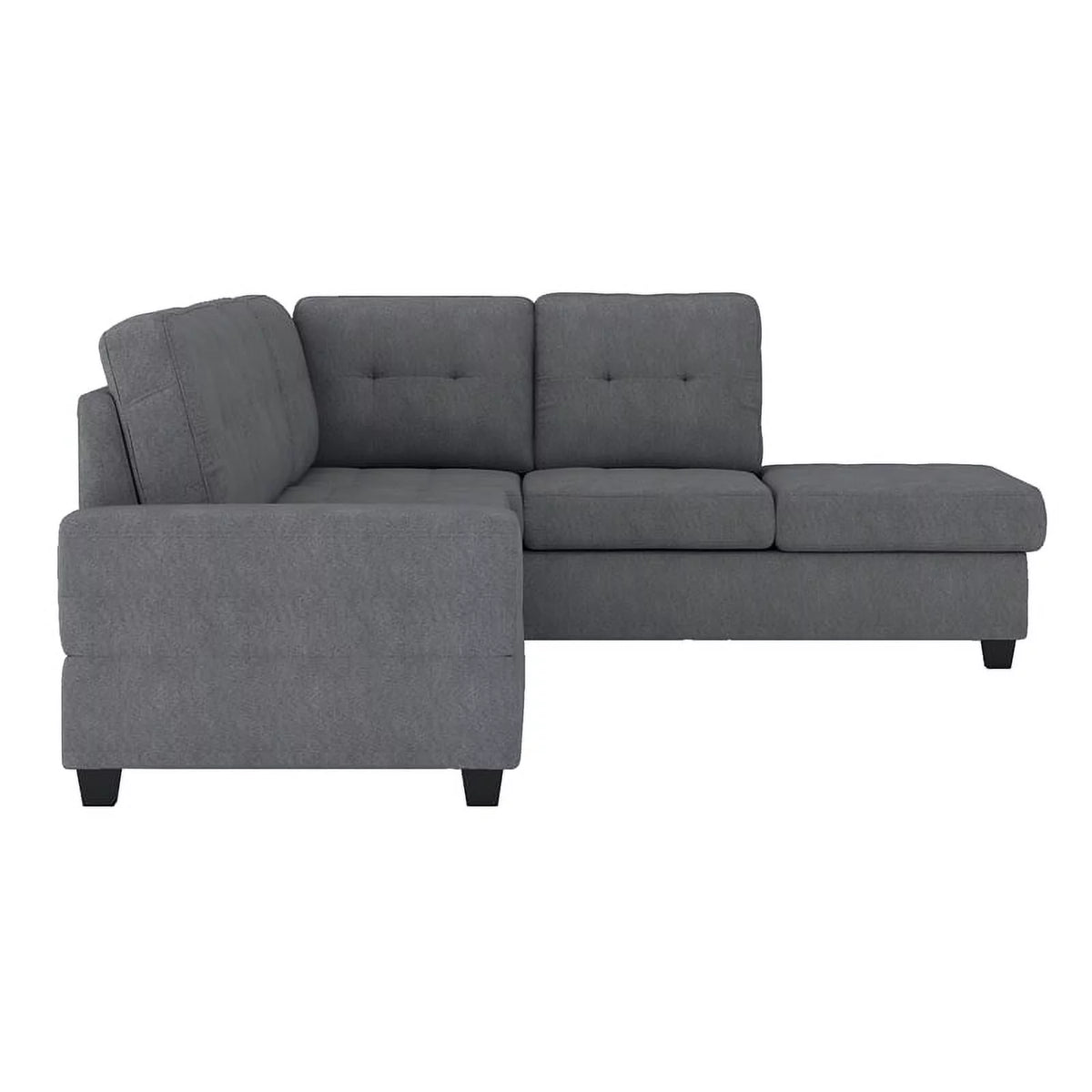 Dark Gray Microfiber Sectional Sofa U198684