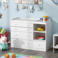 White 5 Drawer Baby Changing Table Dresser with Storage T174