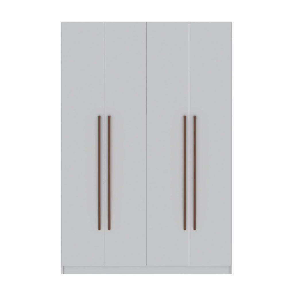 White Wood Wardrobe Armoire Closet W261953
