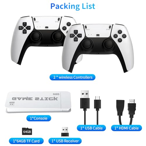 4K HDMI Retro Game Console with 2 Wireless Controllers P956