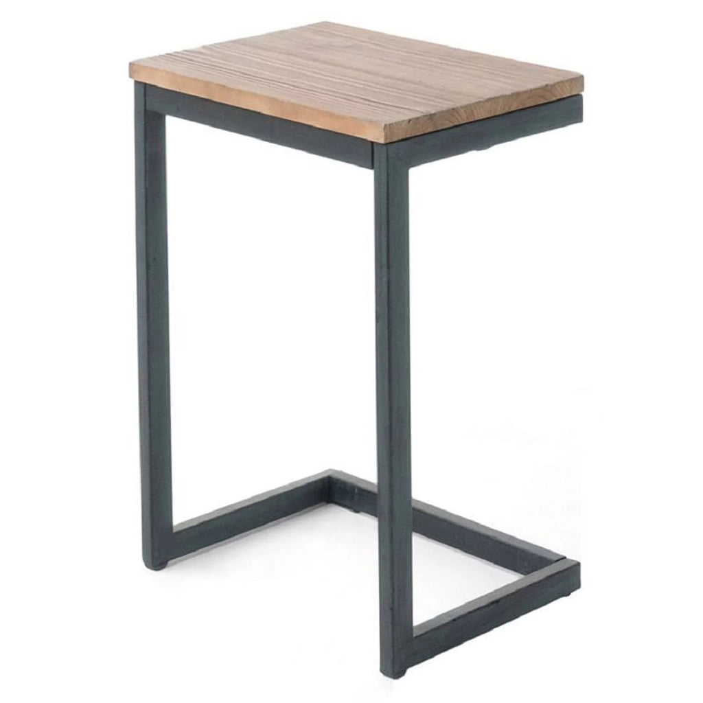 C-Shaped Accent Table in Brown and Black W472