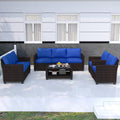 5-Piece PE Rattan Sectional Sofa Set with Storage Table H127867
