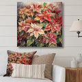 Floral Poinsettia Canvas Prints 16 in. wide x 16 in. high D3032
