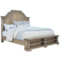 Brown Cal King Wood Panel Storage Bed T32122