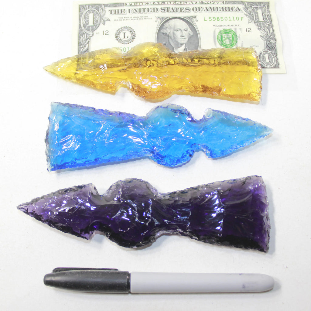 Glass Ornamental Tomahawk Heads O13547