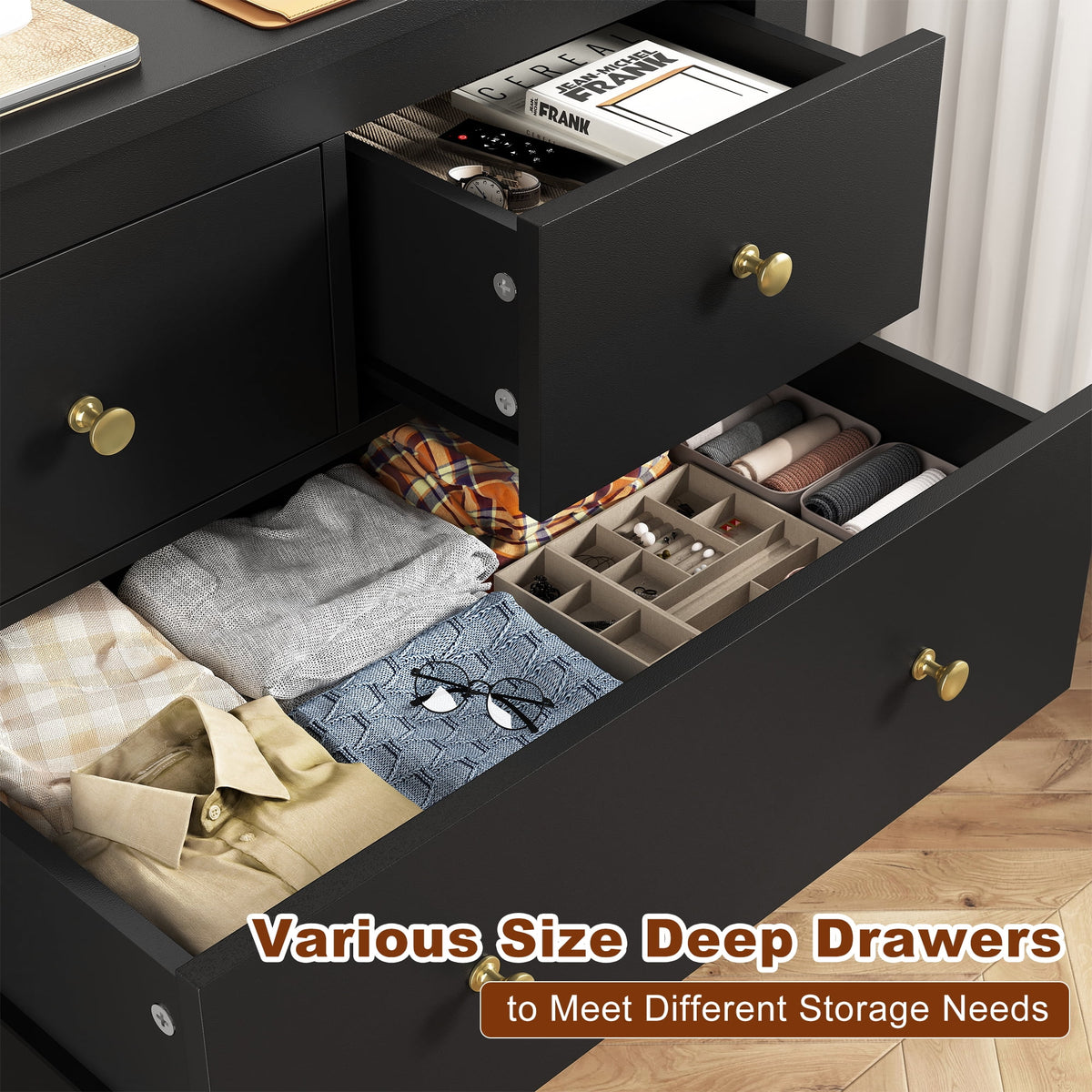 White 10 Drawer Wood Dresser B581754