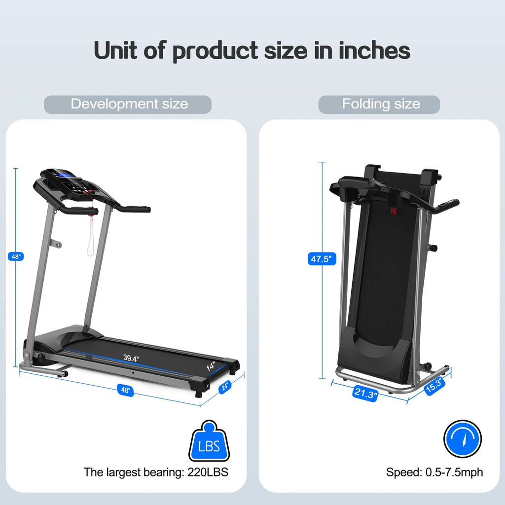 1.5HP Folding Electric Treadmill S2118