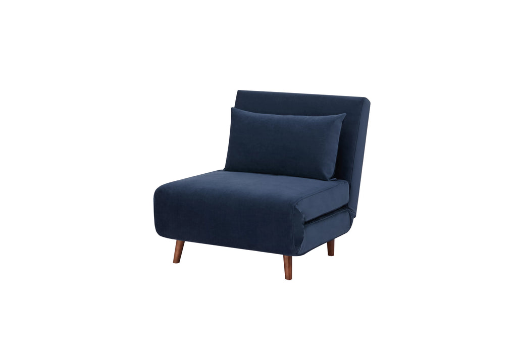 Light Gray Polyester Convertible Futon Chair H602521