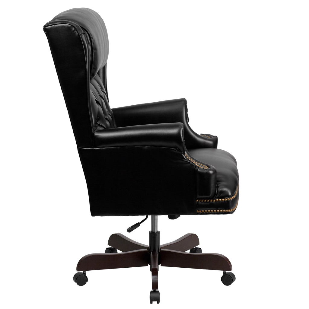 Black Tufted High Back Executive Office Chair V2849