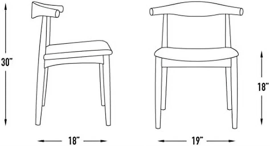 Black Italian Leather Elbow Chair S22444