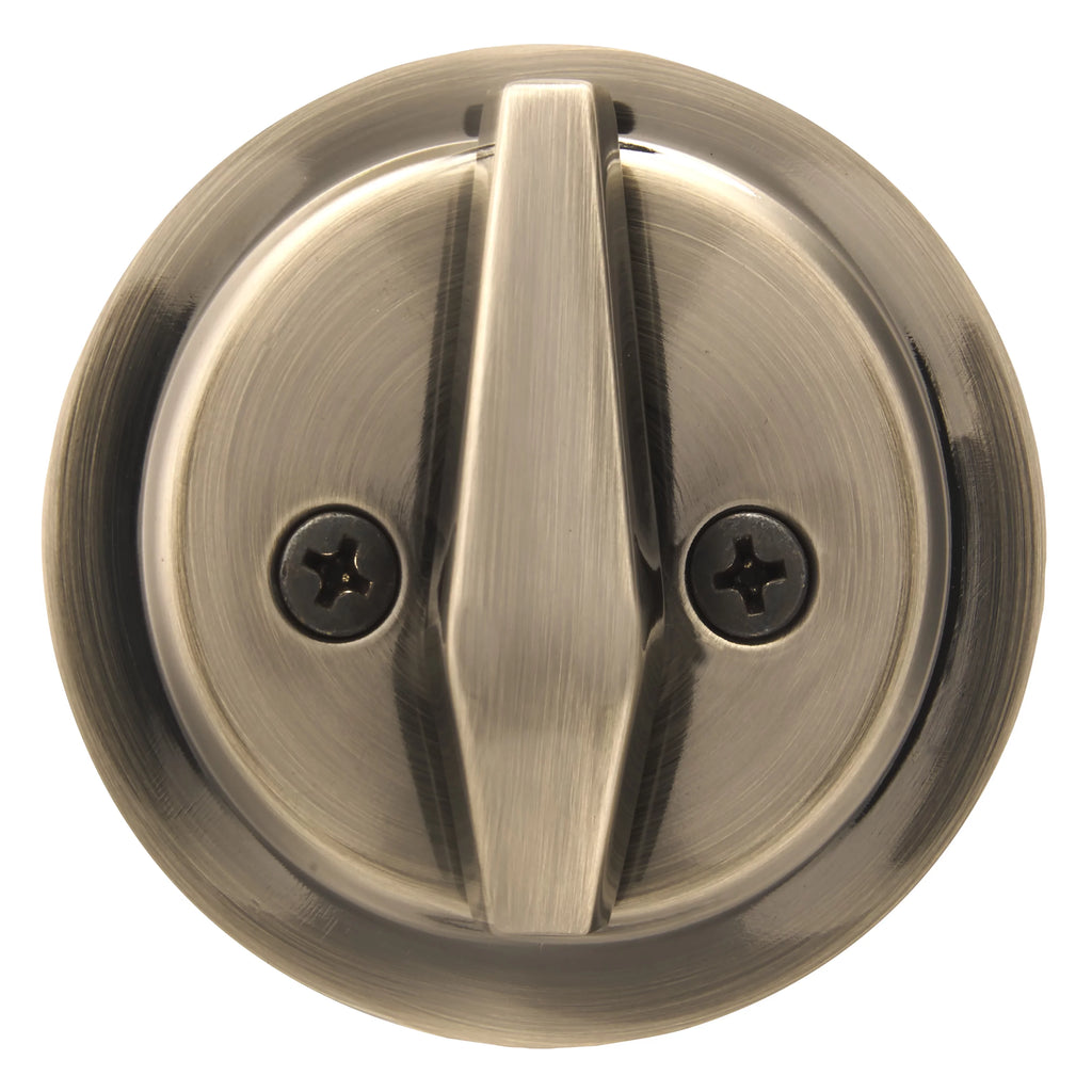 Antique Brass Keyed Entry Doorknob and Deadbolt Combo Twin Pack U961396