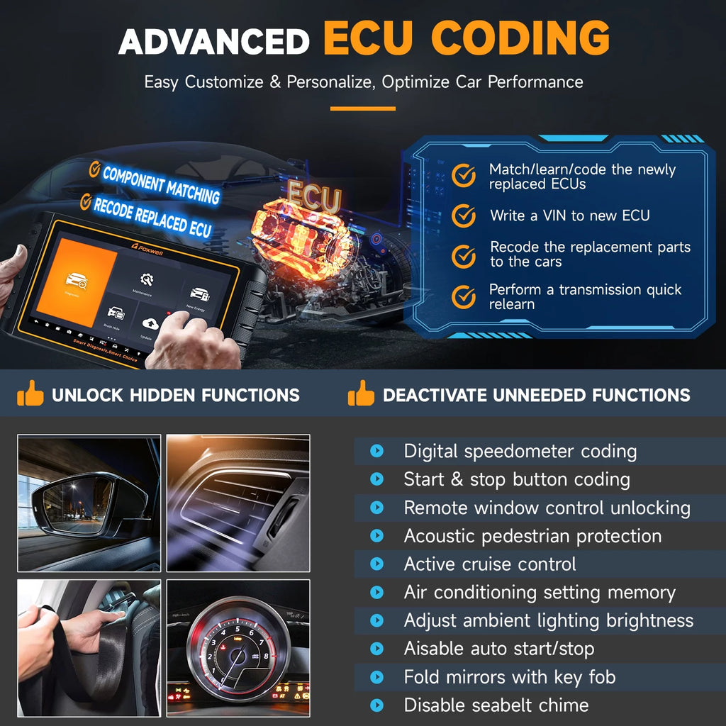 Automotive Bi-directional Diagnostic Scan Tool OBD2 Scanner D2651