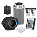 4 inch 150 CFM Inline Carbon Filter with Fan Speed Controller and Temperature Humidity Monitor F890468