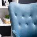 Blue Velvet Button-tufted High-back Accent Chair R5314