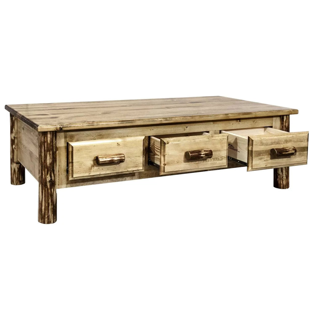 Brown Lacquered Wood Coffee Table Q2810