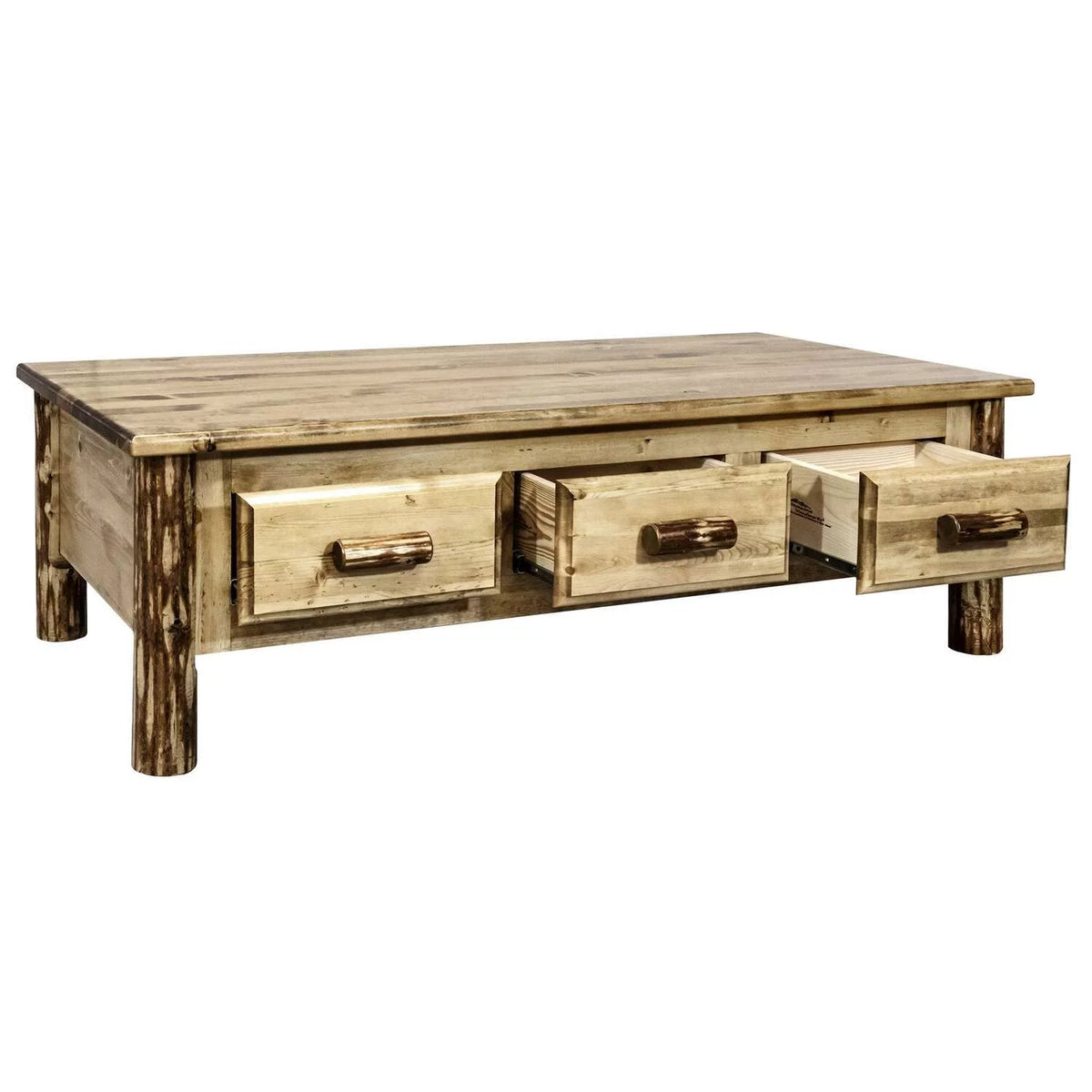 Brown Lacquered Wood Coffee Table Q2810
