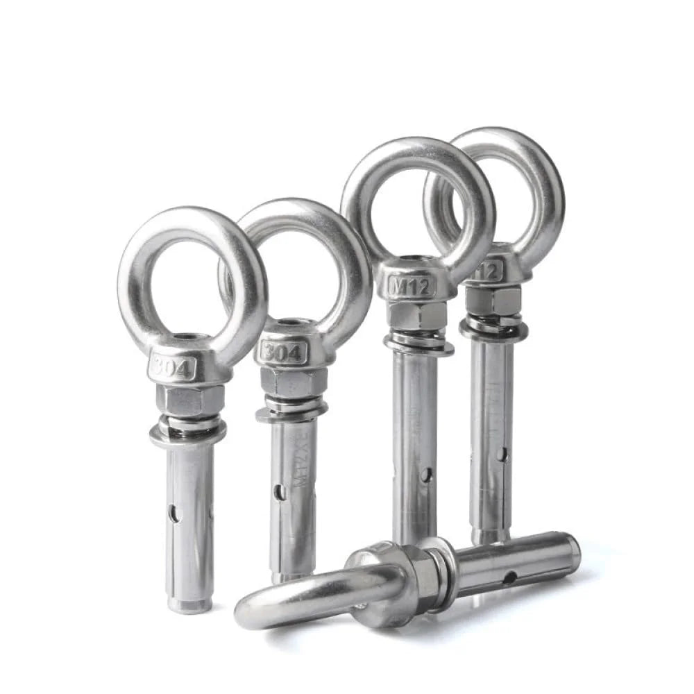 304 Stainless Steel Lifting Eye Bolt M8x80mm 2pcs V9992
