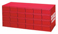 24 Red Drawer Gray Bin Cabinet N245033