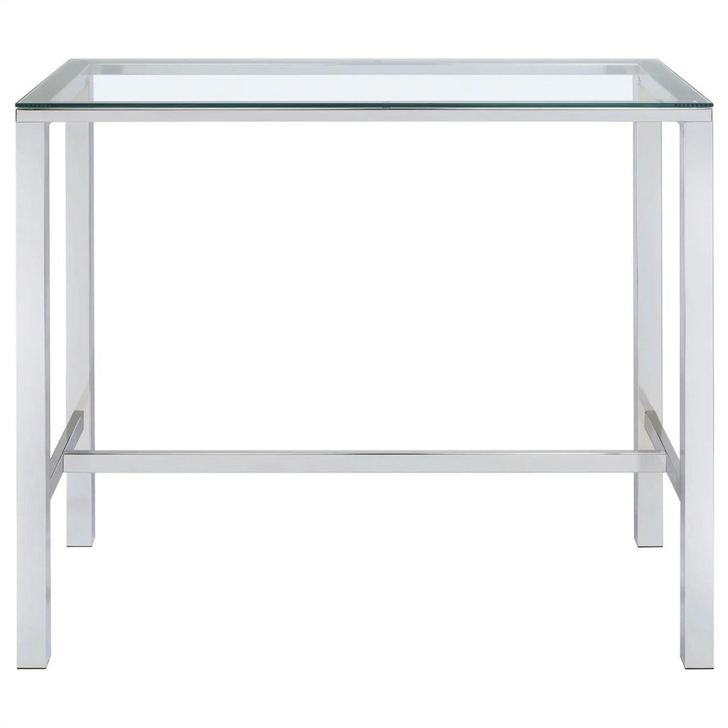 Contemporary Rectangular Glass Top Pub Table F9736