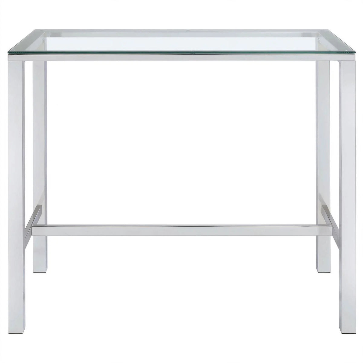 Contemporary Rectangular Glass Top Pub Table F9736