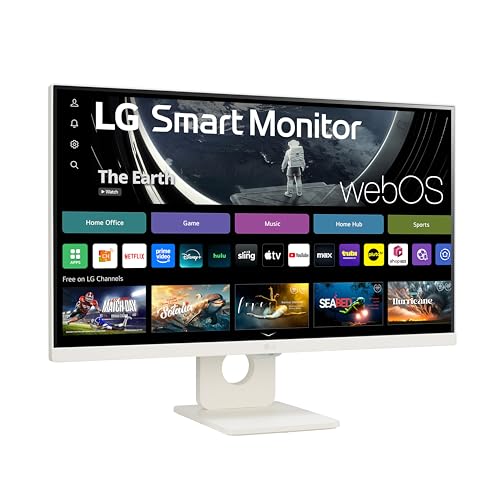 27-Inch FHD IPS Smart Monitor with Built-in Speakers, White R2827
