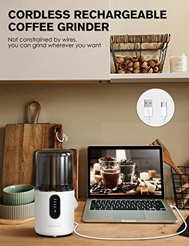 Cordless Electric Coffee Grinder with Stainless Steel Blade and Removable Bowl N798